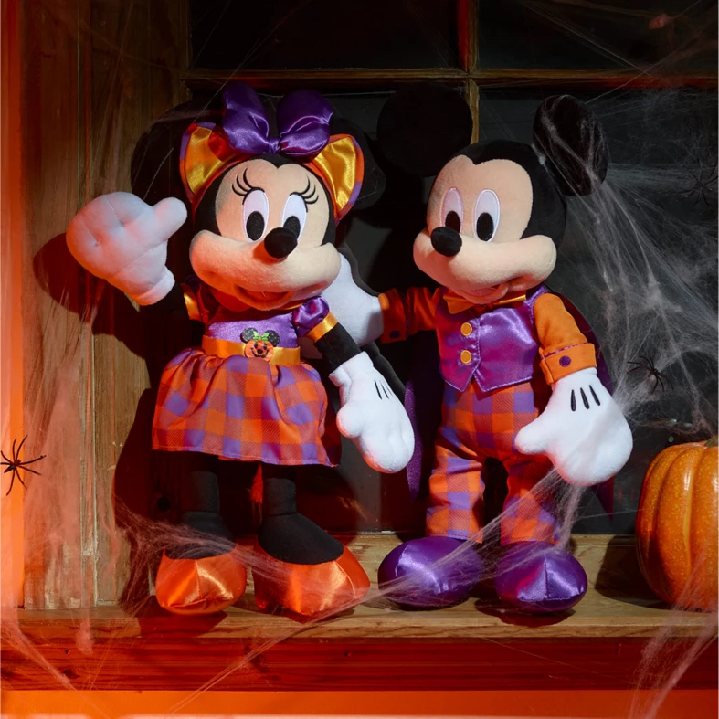 Mickey and Minnie plushes